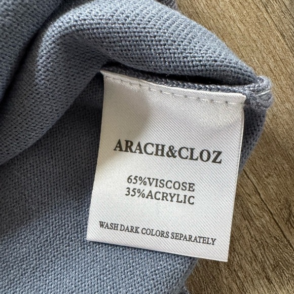 Arach & Cloz Lightweight Cardigan in Periwinkle - Picture 4 of 5